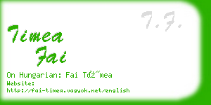 timea fai business card